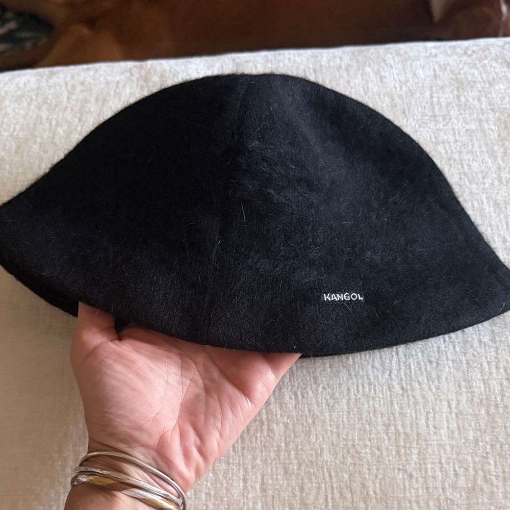 Kangol Black Wool Casual Bucket Hat